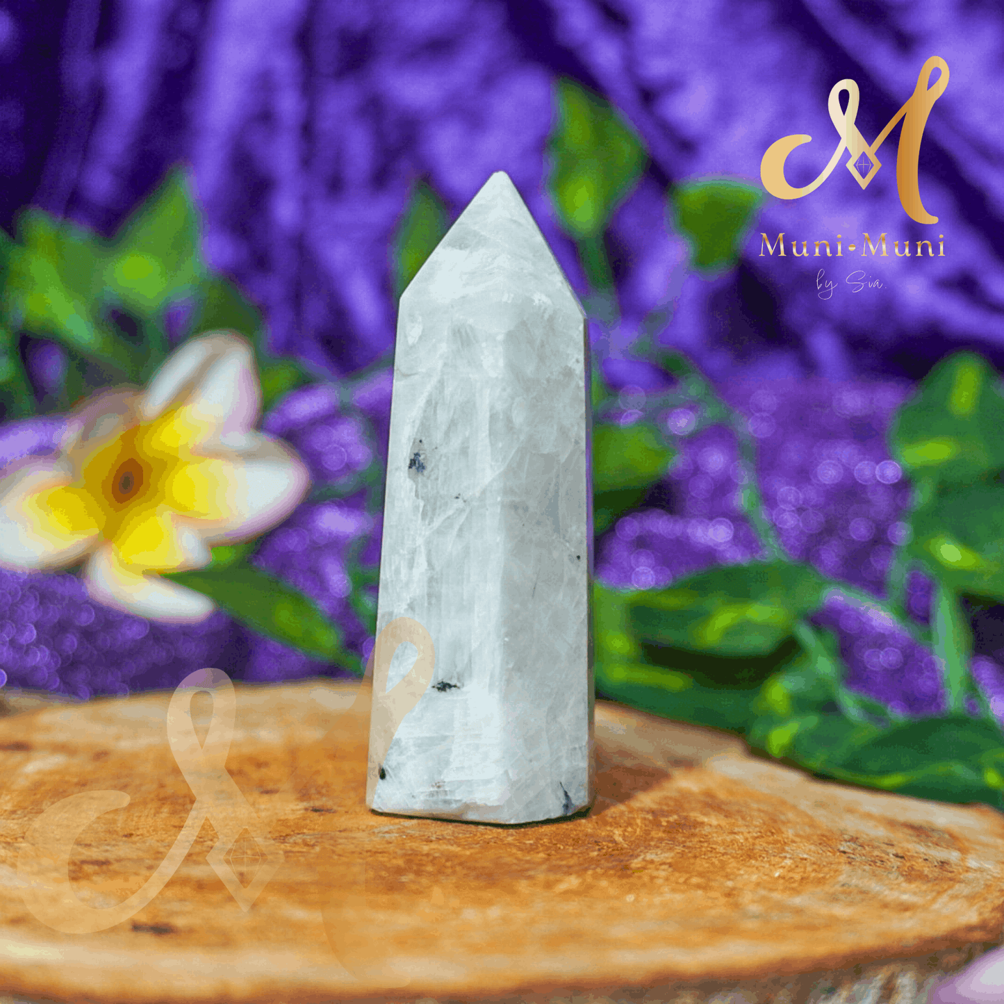 White Moonstone Natural Crystal Tower