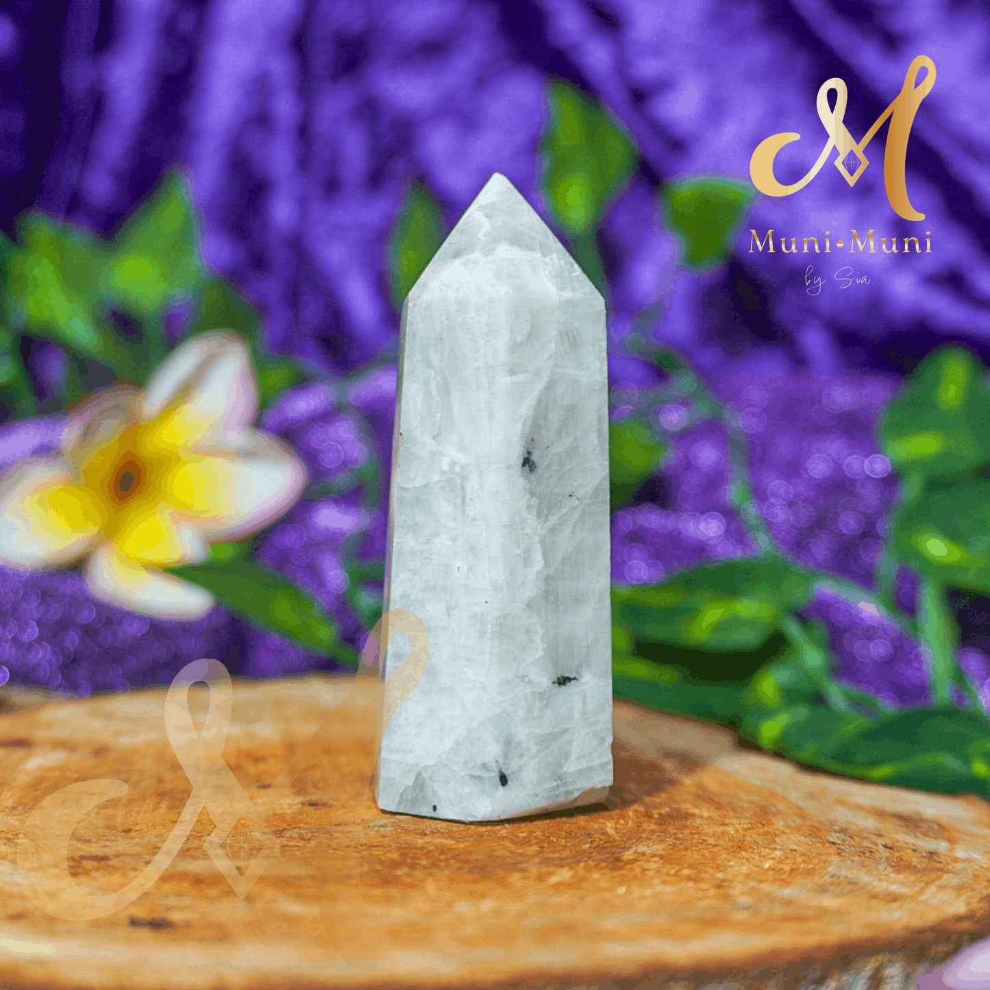 White Moonstone Natural Crystal Tower