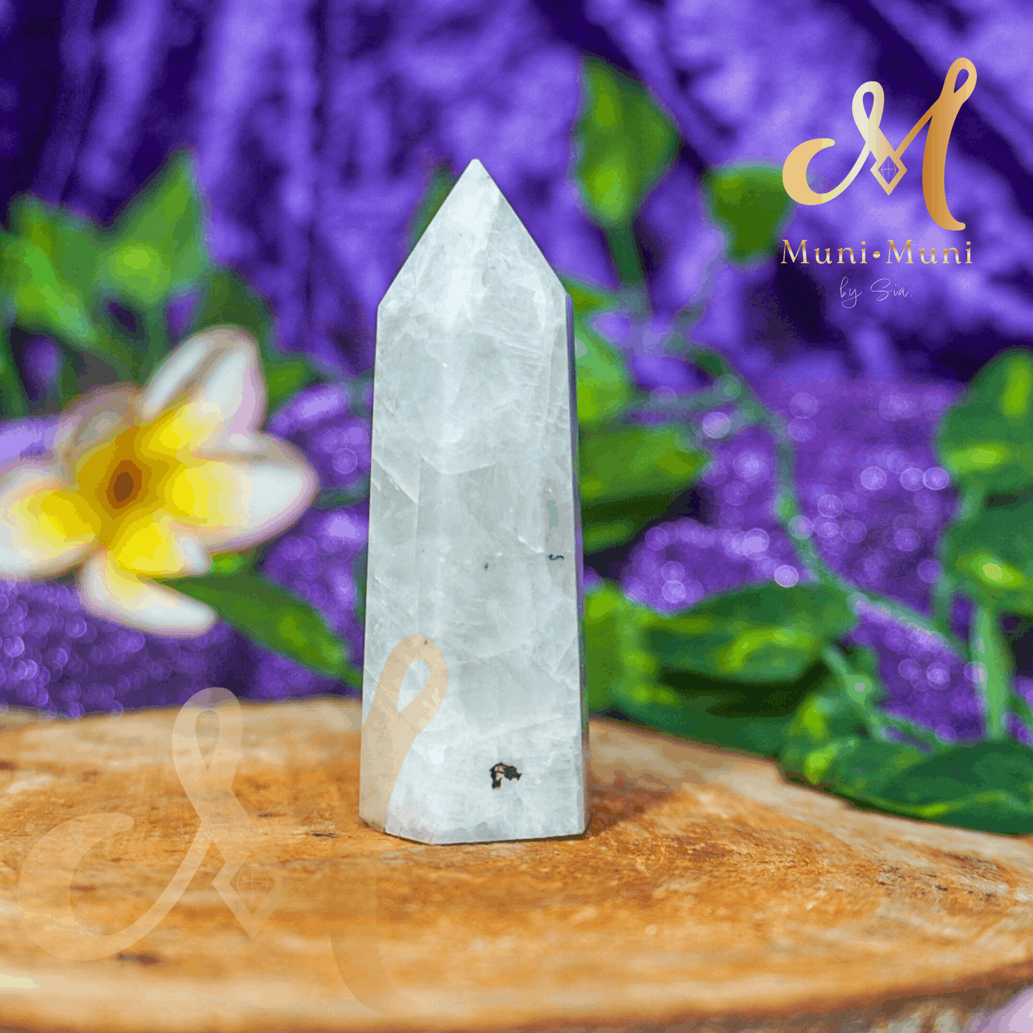 White Moonstone Natural Crystal Tower