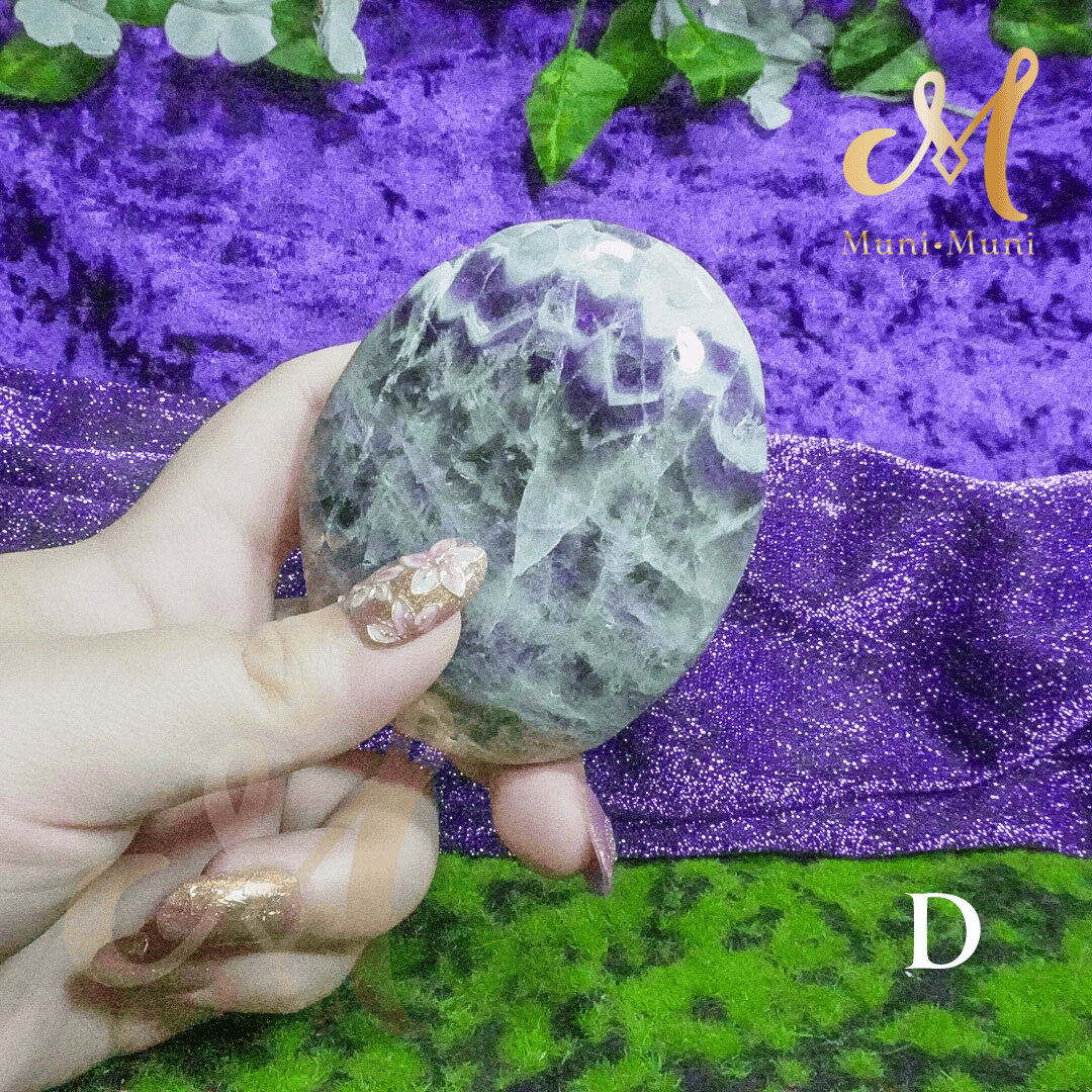Amethyst Natural Crystal Palm Stone