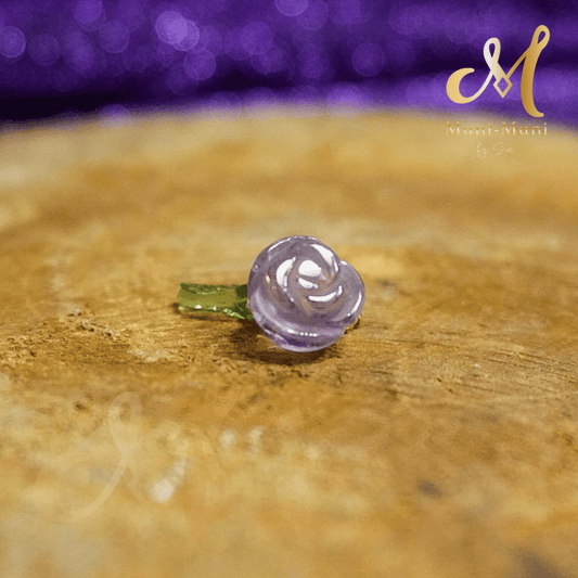 Amethyst Rose Natural Crystal Bracelet Charm