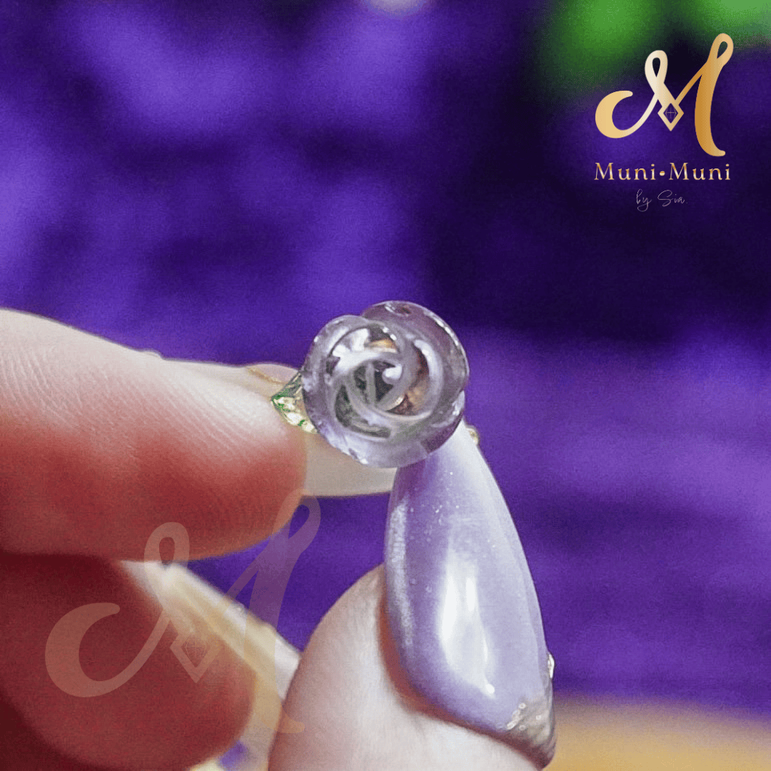 Amethyst Rose Natural Crystal Bracelet Charm