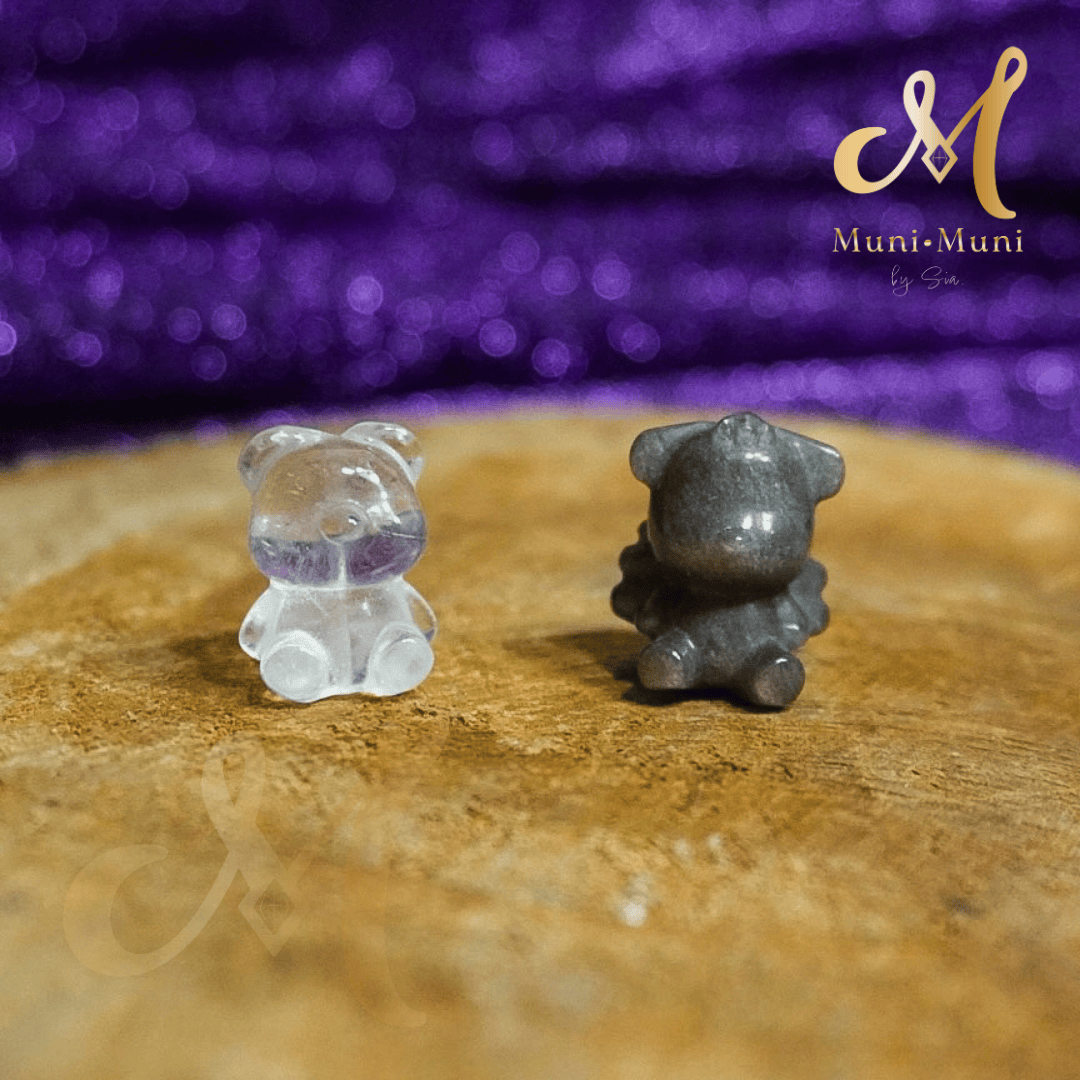 Bear Natural Crystal Bracelet Charm