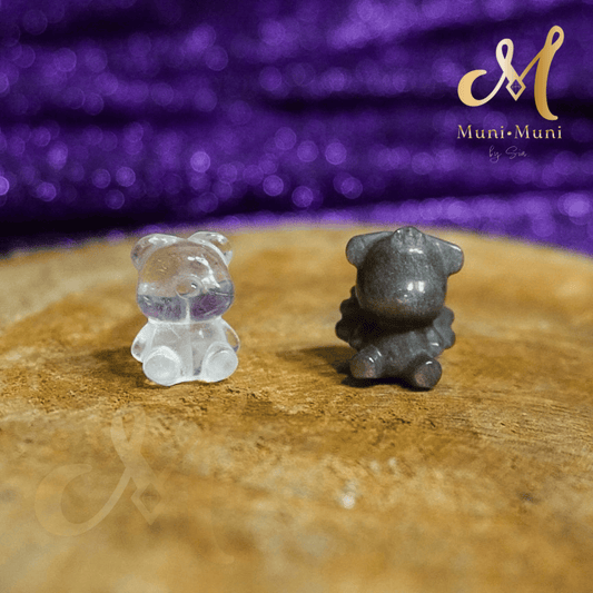 Bear Natural Crystal Bracelet Charm