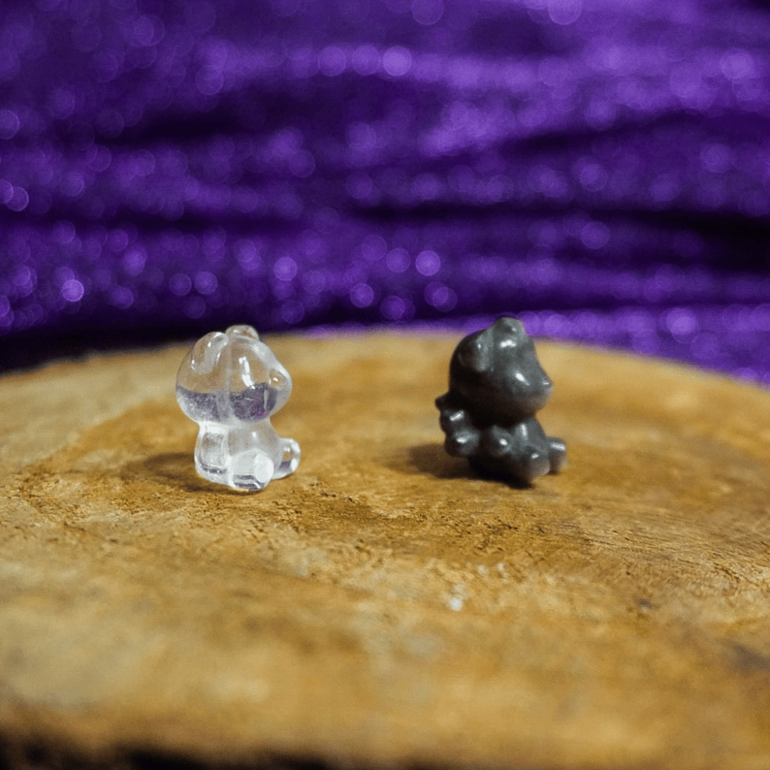Bear Natural Crystal Bracelet Charm