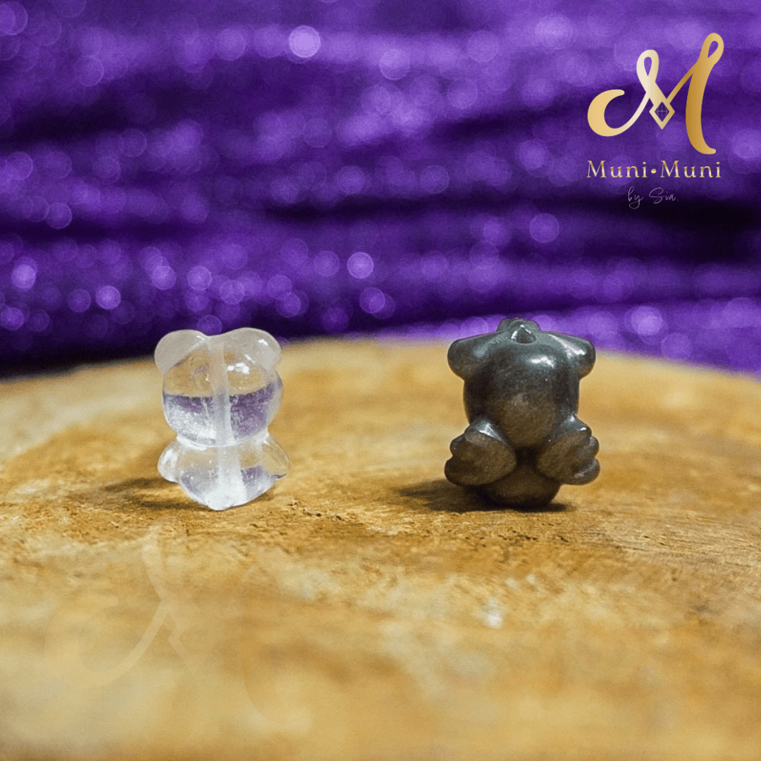 Bear Natural Crystal Bracelet Charm