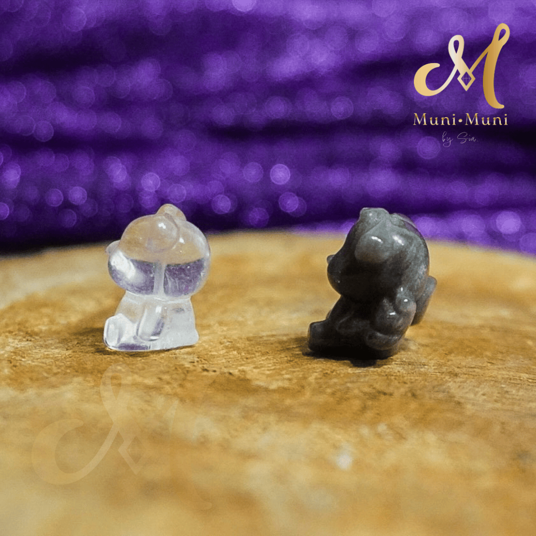 Bear Natural Crystal Bracelet Charm