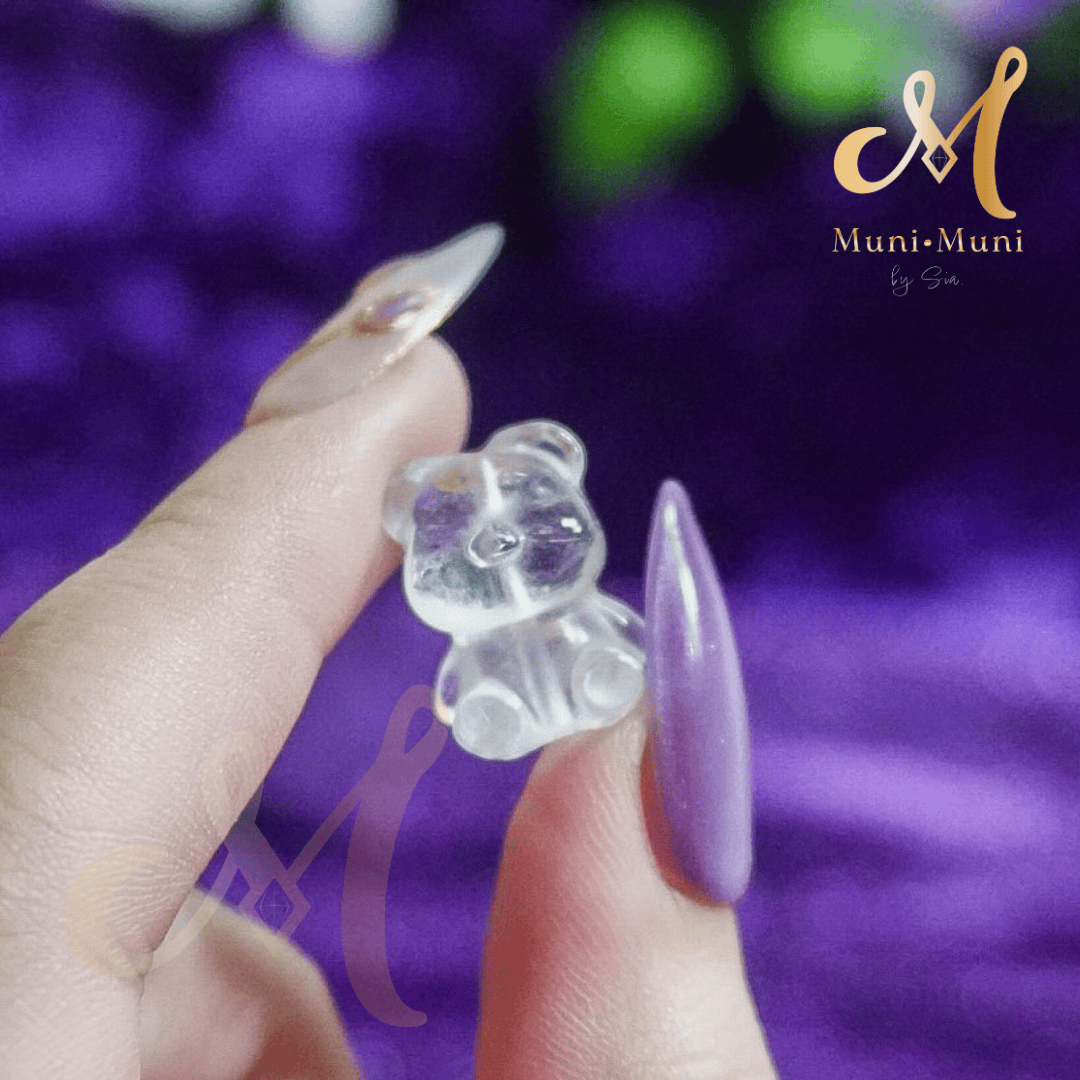 Bear Natural Crystal Bracelet Charm