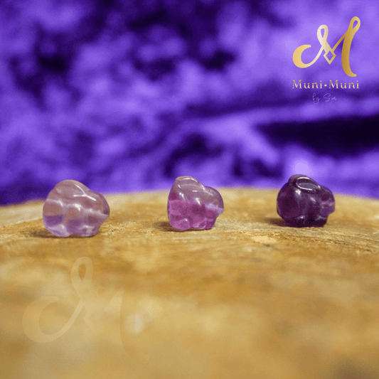 Fluorite Bunny Natural Crystal Bracelet Charm