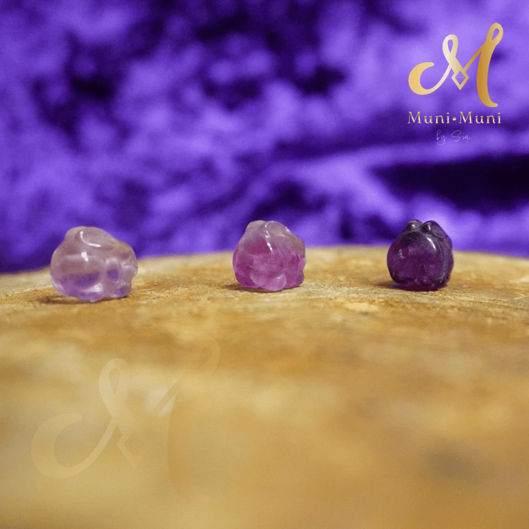 Fluorite Bunny Natural Crystal Bracelet Charm