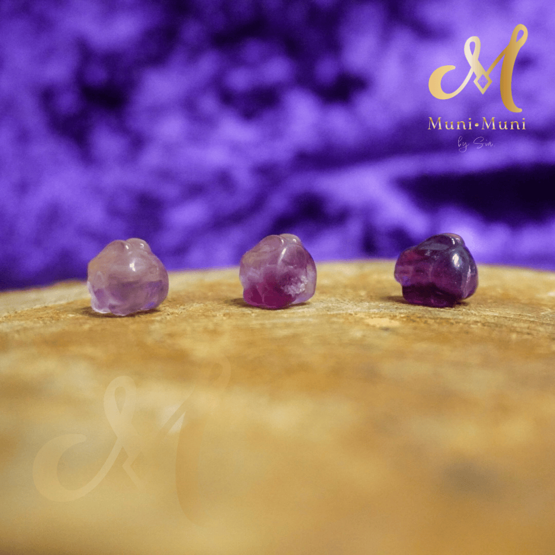 Fluorite Bunny Natural Crystal Bracelet Charm