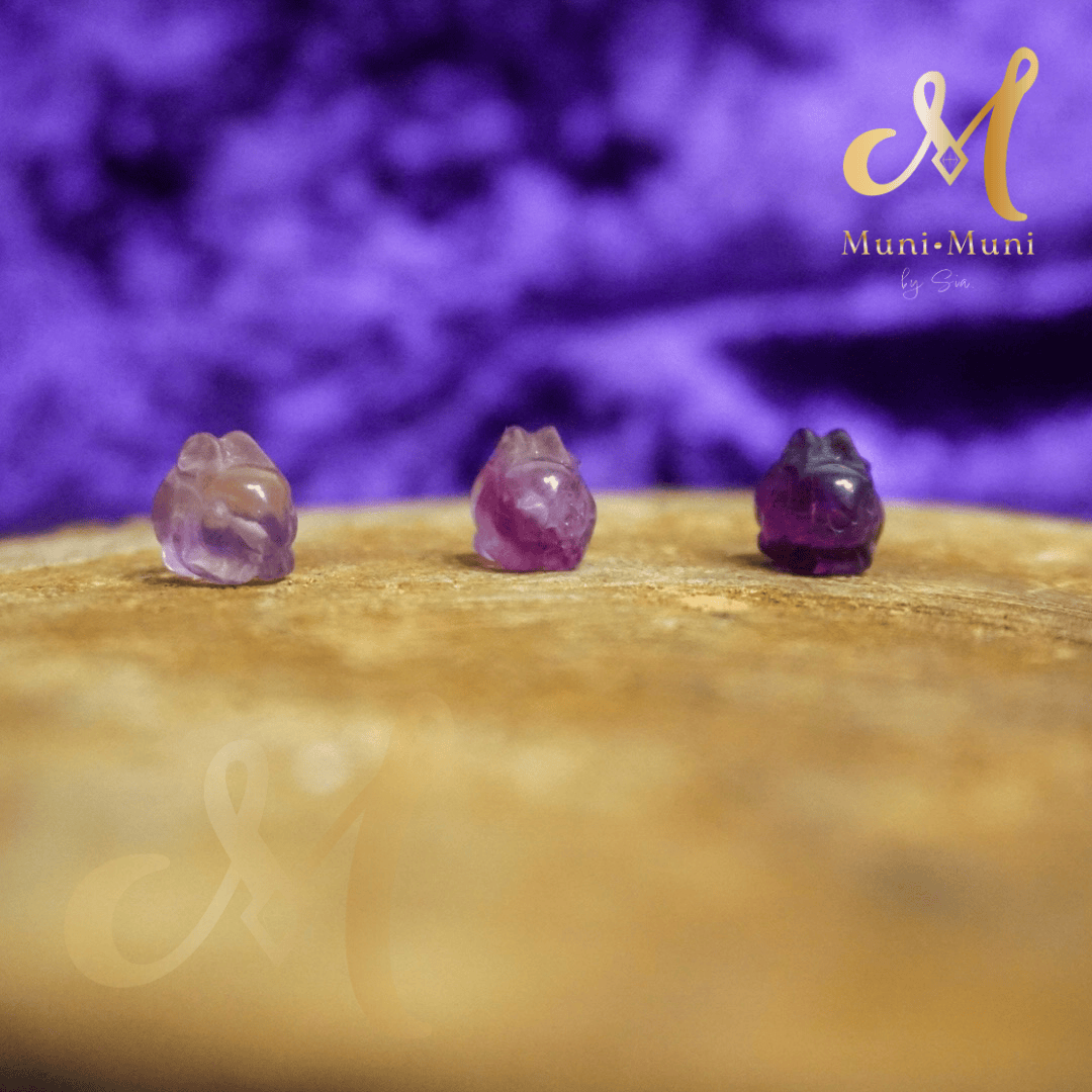 Fluorite Bunny Natural Crystal Bracelet Charm
