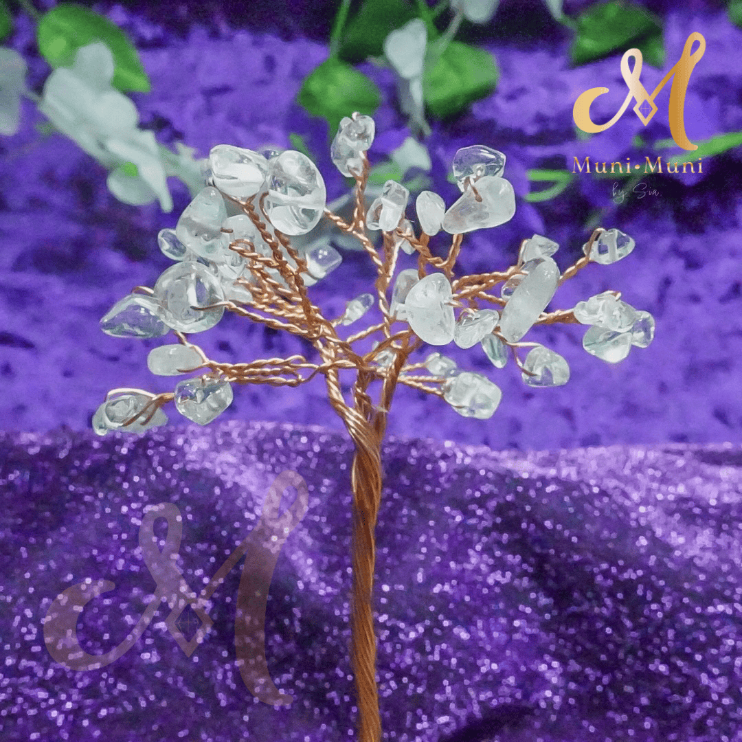 Clear Quartz Natural Crystal Tree with Agate Base