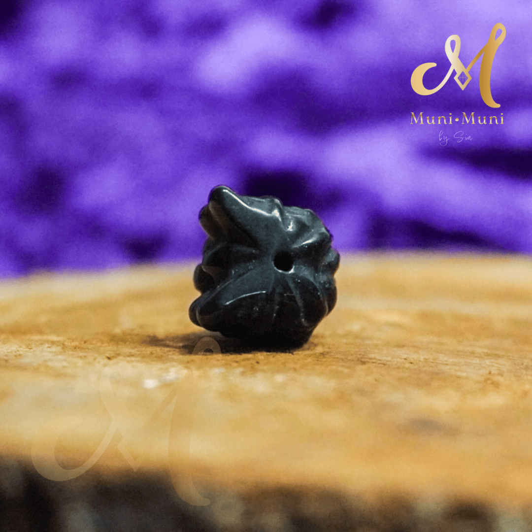 Obsidian Dragon Charm Natural Crystal