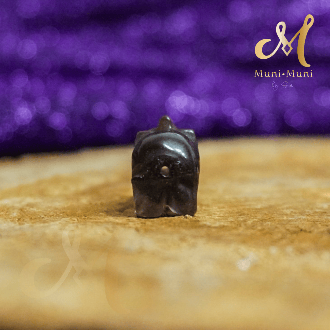 Elephant Smokey Quartz Natural Crystal Bracelet Charm