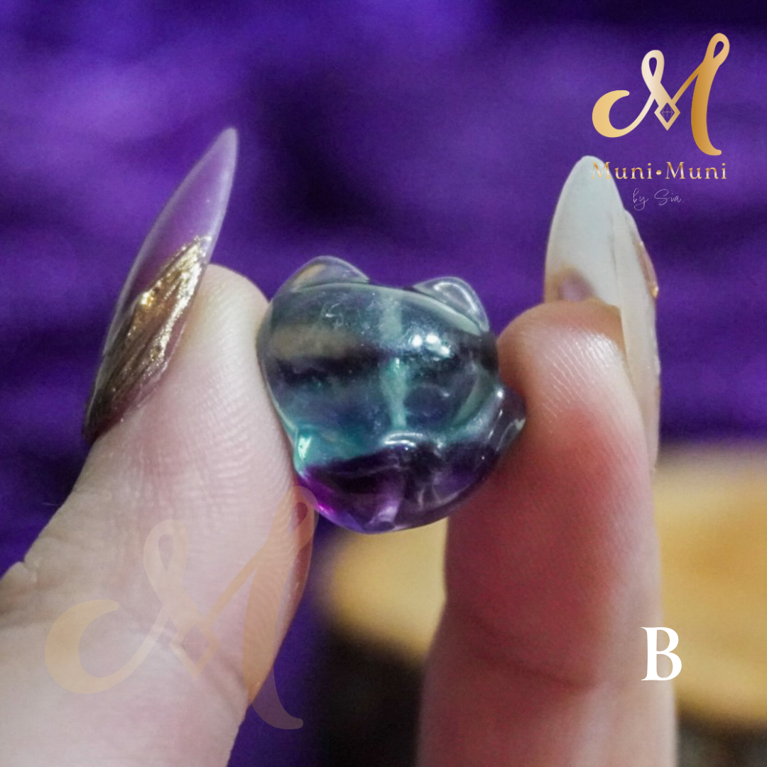 Fox-Fluorite Natural Crystal