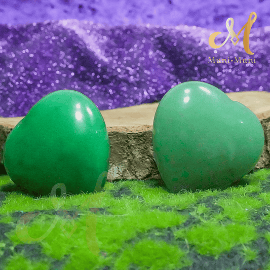 Green Aventurine Natural Crystal Heart Palm Stone
