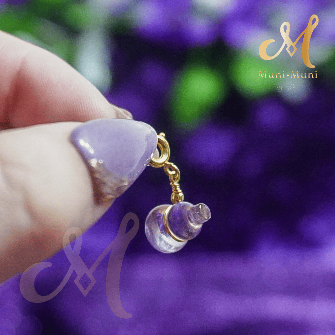 Amethyst Hulu (Wulou) Natural Crystal Bracelet Charm