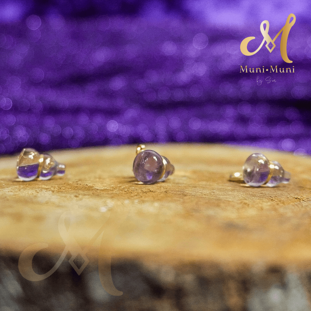 Amethyst Hulu (Wulou) Natural Crystal Bracelet Charm