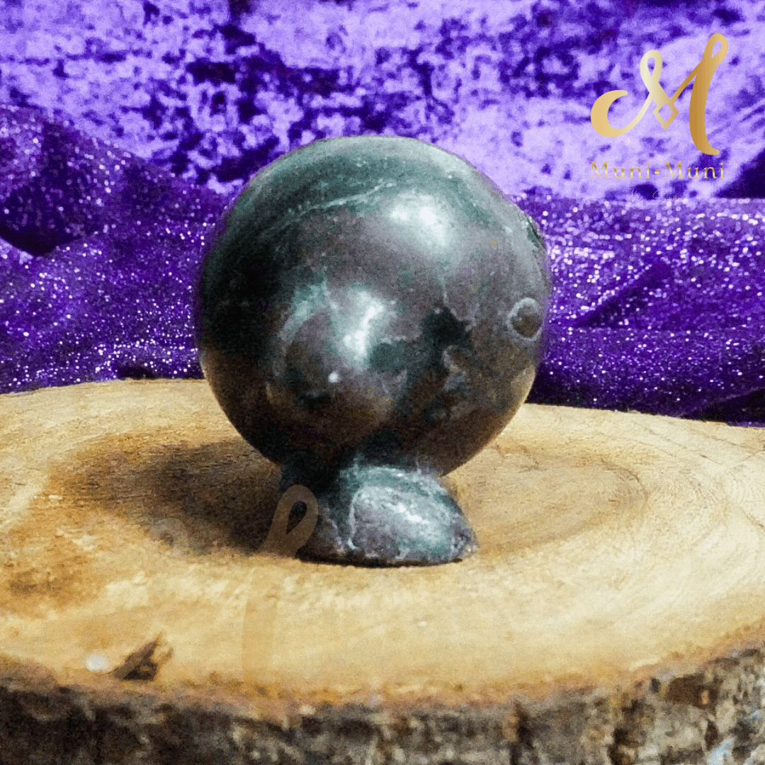 Arvedsonite with Garnet Kirby Natural Crystal Carving