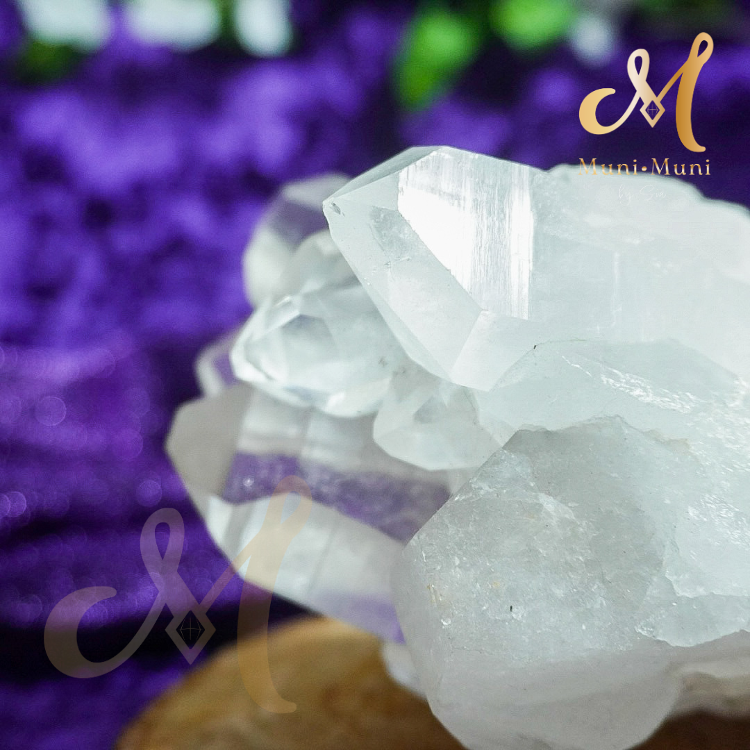 Lemurian Quartz Natural Crystal Cluster Statement Piece