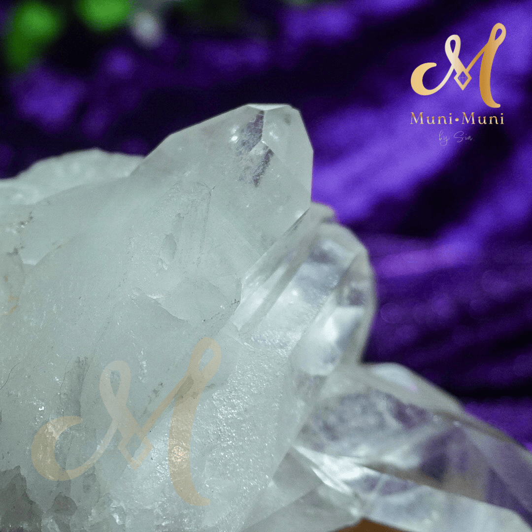 Lemurian Quartz Natural Crystal Cluster Statement Piece