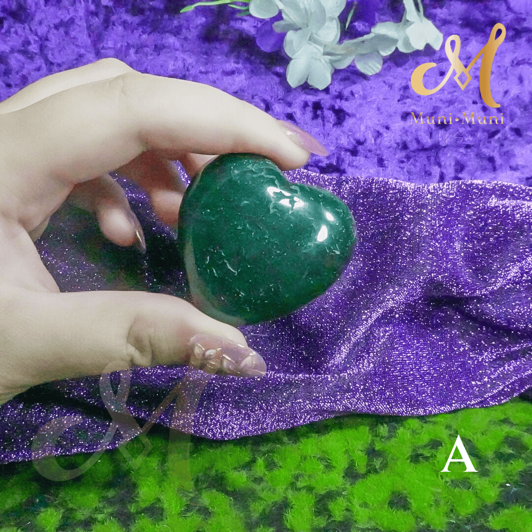 Moss Agate Natural Crystal Palm Stone