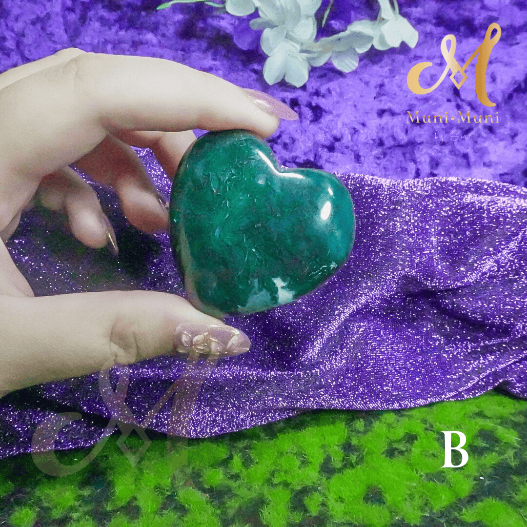 Moss Agate Natural Crystal Palm Stone