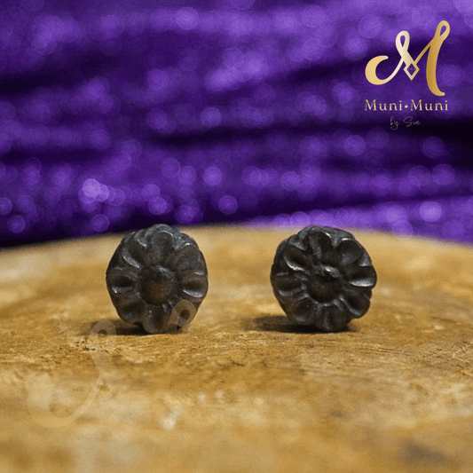 Obsidian Flower Natural Crystal Bracelet Charm
