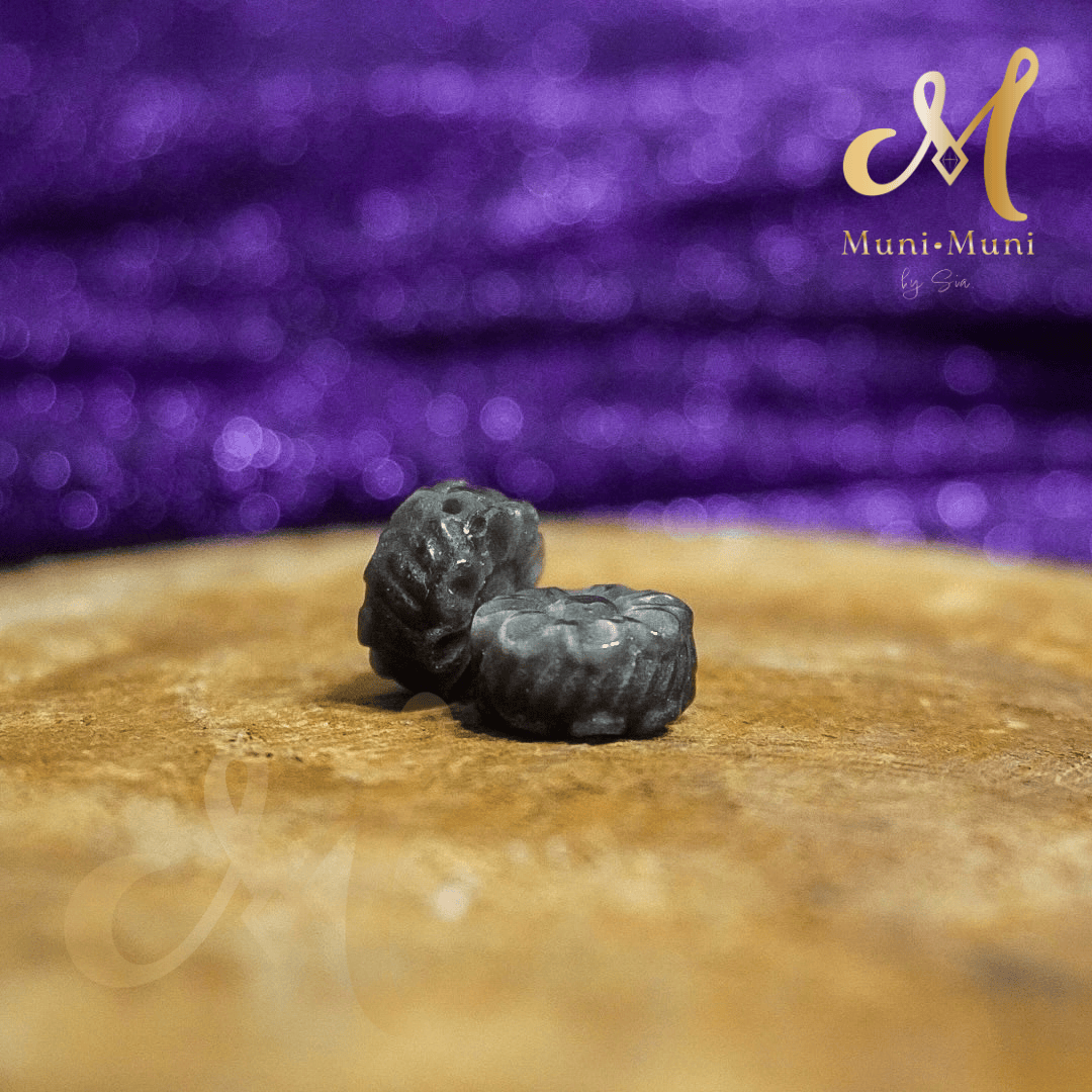 Obsidian Flower Natural Crystal Bracelet Charm