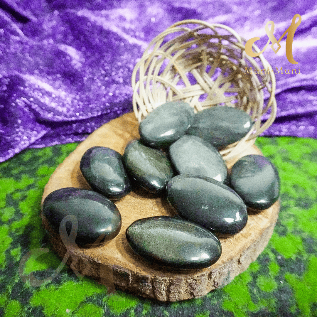 Obsidian Palm Stone Natural Crystal