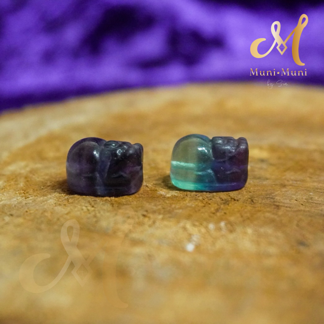 Fluorite Pixiu Natural Crystal Bracelet Charm