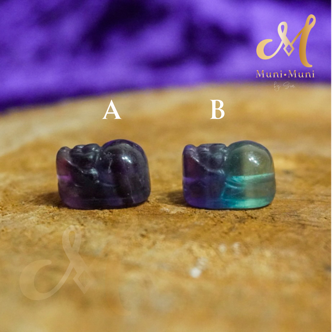 Fluorite Pixiu Natural Crystal Bracelet Charm