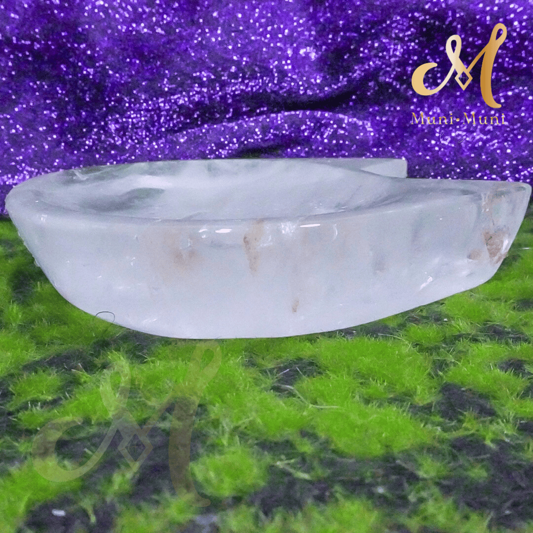 High Quality Rose Quartz Natural Crystal Cat Bowl
