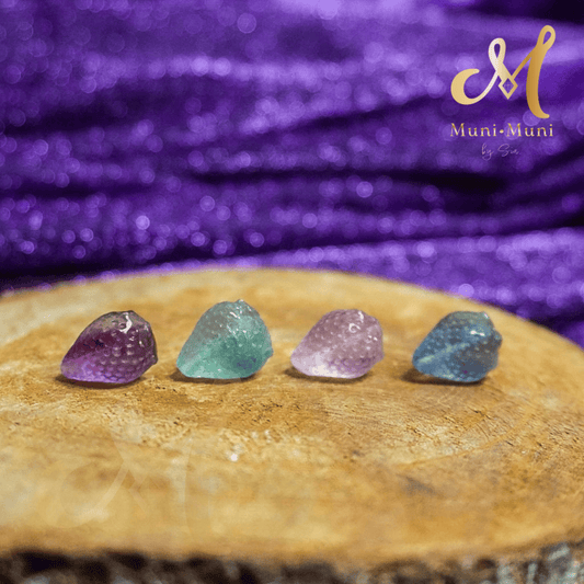 Fluorite Strawberry Natural Crystal Bracelet Charm