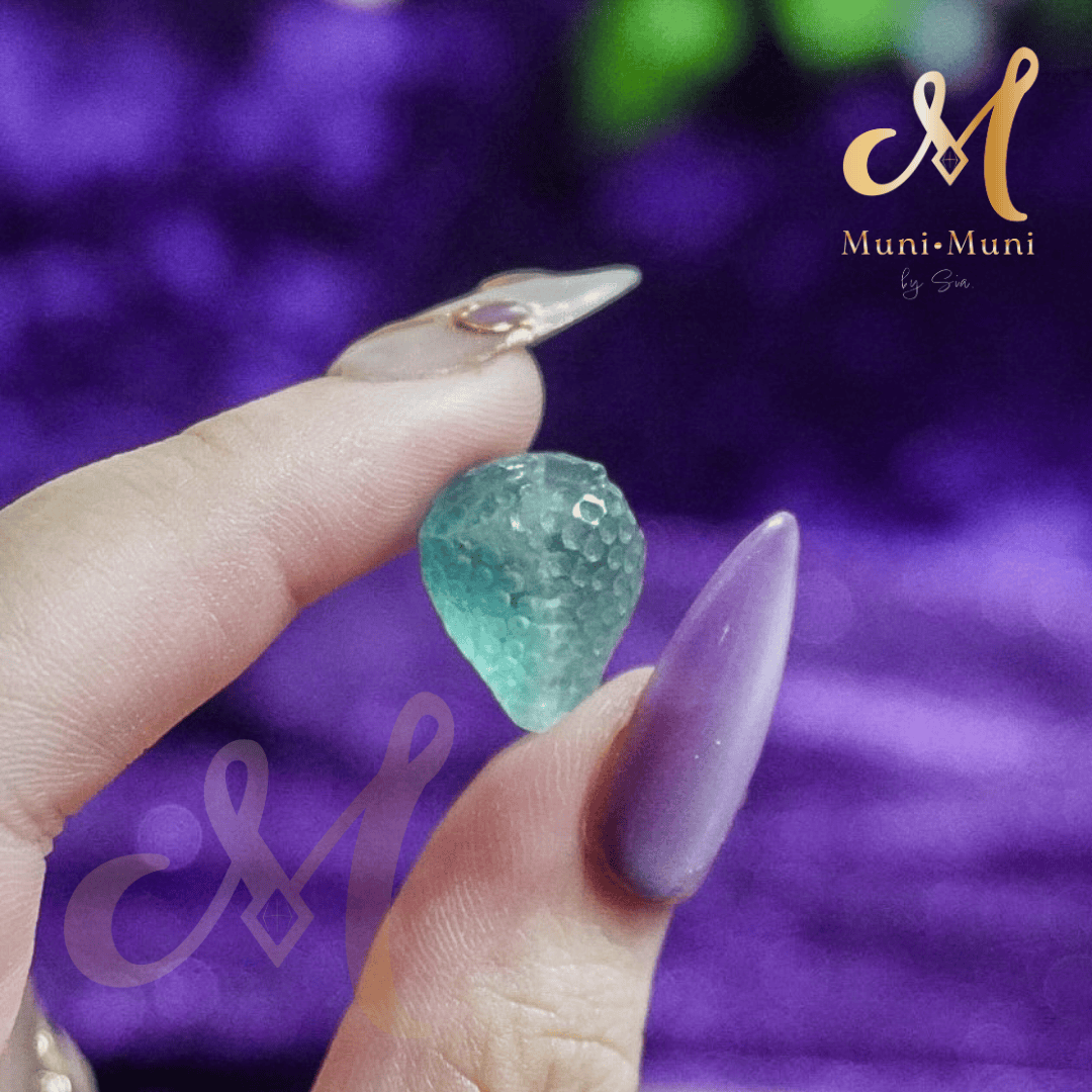 Fluorite Strawberry Natural Crystal Bracelet Charm