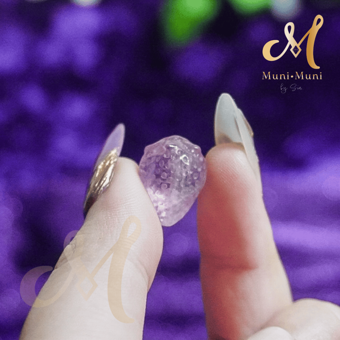 Fluorite Strawberry Natural Crystal Bracelet Charm