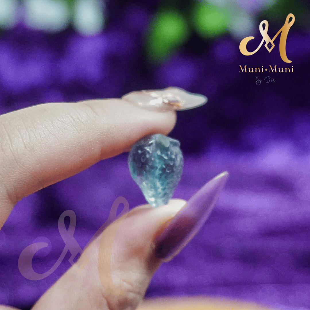 Fluorite Strawberry Natural Crystal Bracelet Charm