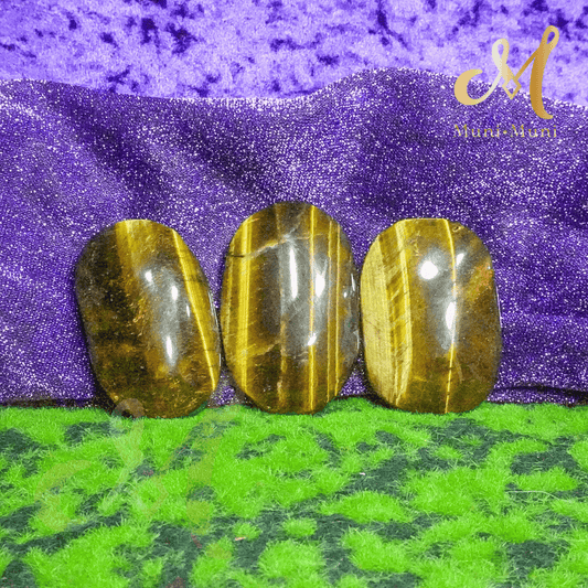 Tiger's Eye Natural Crystal Palm Stone