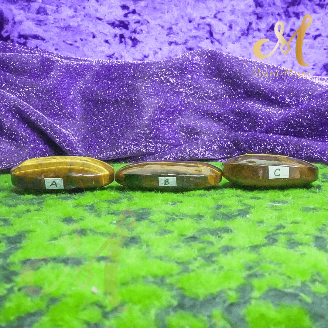 Tiger's Eye Natural Crystal Palm Stone